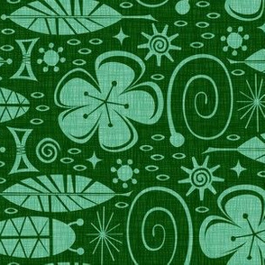 Vintage Hidden Hawaiian Insects - Emerald/Aqua