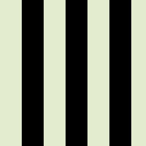 Large Lime Zest Awning Stripe Pattern Vertical in Black