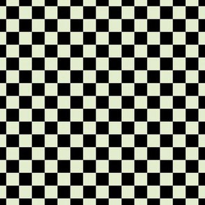 Checker Pattern - Lime Zest and Black