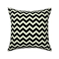 Chevron Pattern - Lime Zest and Black