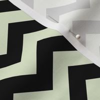 Chevron Pattern - Lime Zest and Black