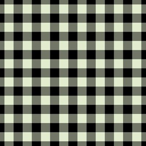 Gingham Pattern - Lime Zest and Black