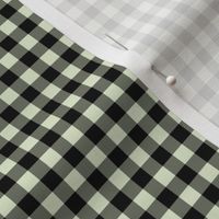 Small Gingham Pattern - Lime Zest and Black