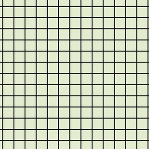 Grid Pattern - Lime Zest and Black