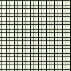 Small Grid Pattern - Lime Zest and Black