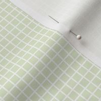 Small Grid Pattern - Lime Zest and White