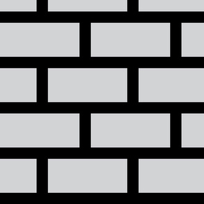 Grey 8-bit Bricks Large