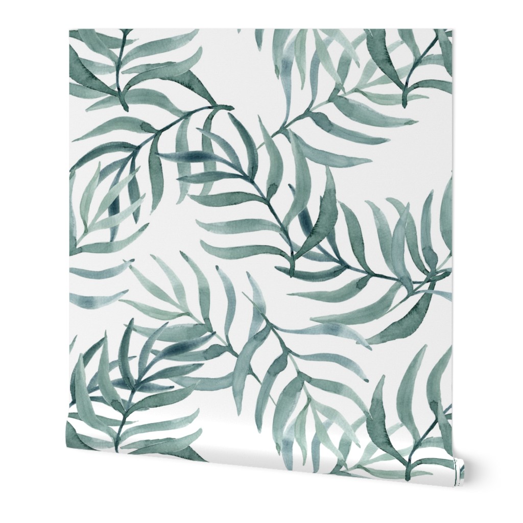 Palm Fronds in Gray Greens