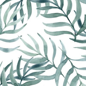 Palm Fronds in Gray Greens