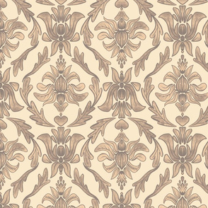 Damask - Subtle Ivory