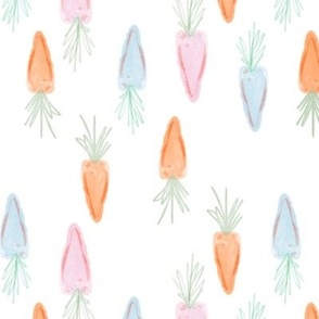 Pastel Watercolor Carrots
