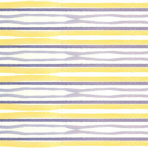 Watercolor Blue & Yellow Stripes