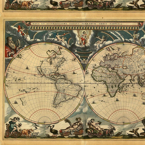 1664 World Map by Blaeu