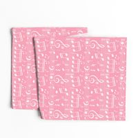 Bigger Scale Music Notes in Pink
