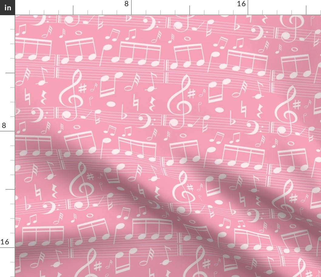 Bigger Scale Music Notes in Pink