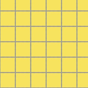 Grey and yellow abstract geometric plaid