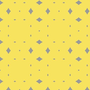 Grey and yellow abstract geometric ornaments