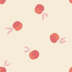 Sweetest Peaches | Medium Scale | Cream Pink Ditsy Polka