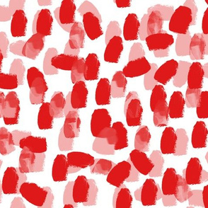 Abstract thumbprints in red