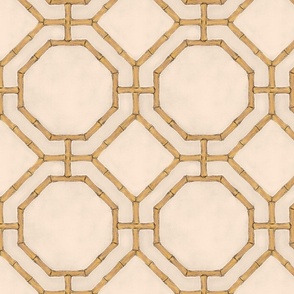 Neutral bamboo & linen lattice