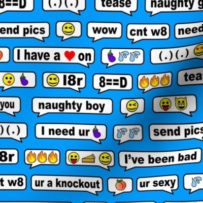 naughty texts on blue