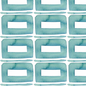 watercolor turquoise rectangle