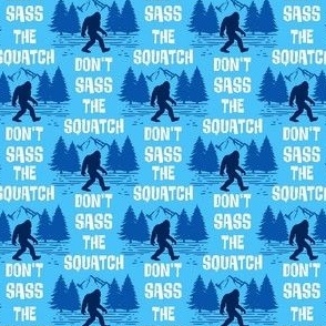 Smaller Scale Don't Sass The Squatch in Blue