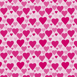 Hearts Pink on pink 