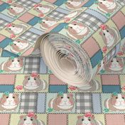 large cottagecore patchwork guinea pigs