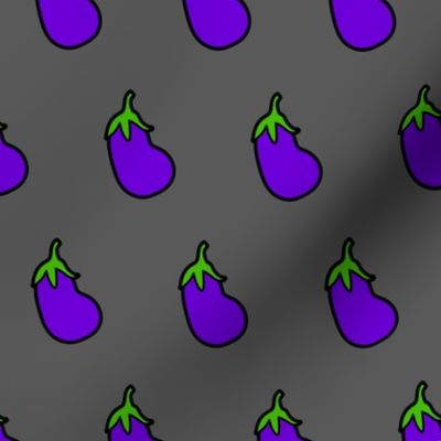 eggplant on gray
