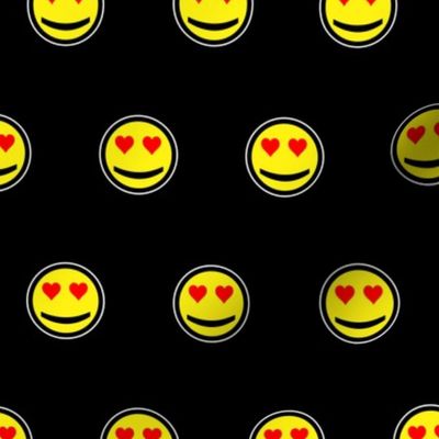 love emoji on black