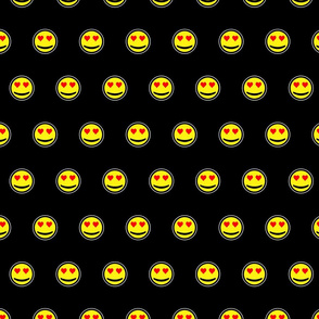 love emoji on black