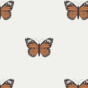 lg monarch butterfly fabric-boho neutral design sfx 1346 caramel