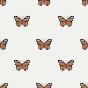 sm monarch butterfly fabric-boho neutral design sfx 1346 caramel