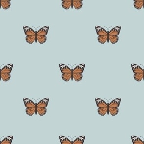 sm monarch butterfly fabric-boho neutral design caramel mist sfx4405