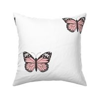lg monarch butterfly fabric-boho neutral design sfx2005 strawberry pink