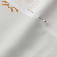 MEDIUM  eye  fabric- boho minimalist eye print  butterscotch sfx1147