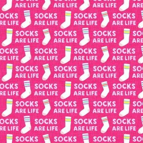 (3/4" scale) Socks are life - pink - socks - LAD21