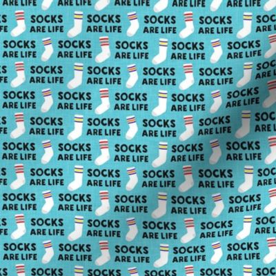 (3/4" scale) Socks are life - blue - socks - LAD21