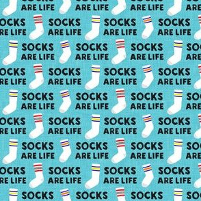 (3/4" scale) Socks are life - blue - socks - LAD21