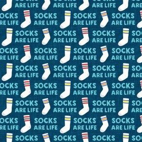 (3/4" scale) Socks are life - dark blue - socks - LAD21