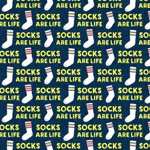 (3/4" scale) Socks are life - yellow & blue - socks - LAD21