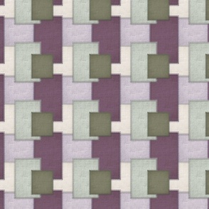 Patchwork in Mauves _Greens 