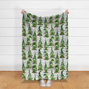 Lucky Four Leaf Clover Gnomes on Shiplap - large scale