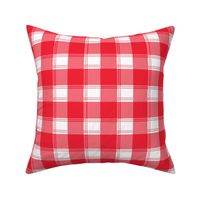 Affair of the Heart Plaid- Valentine Tartan- Red Pink White- Small Scale