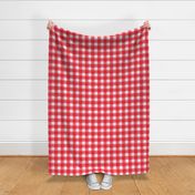 Affair of the Heart Plaid- Valentine Tartan- Red Pink White- Small Scale