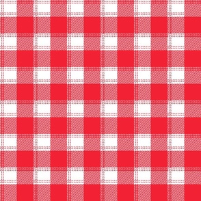 Affair of the Heart Plaid- Valentine Tartan- Red Pink White- Small Scale