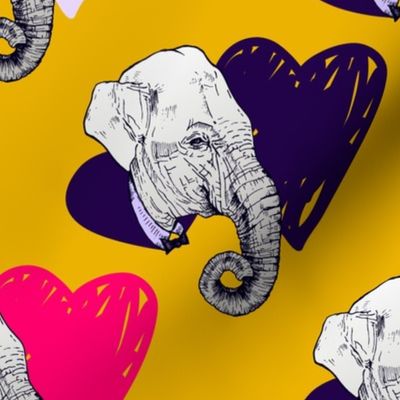 Elephants and hearts
