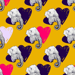 Elephants and hearts