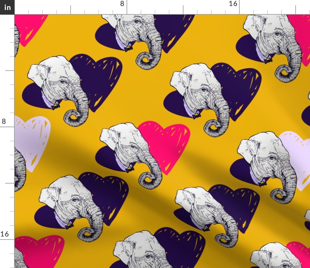 Elephants and hearts